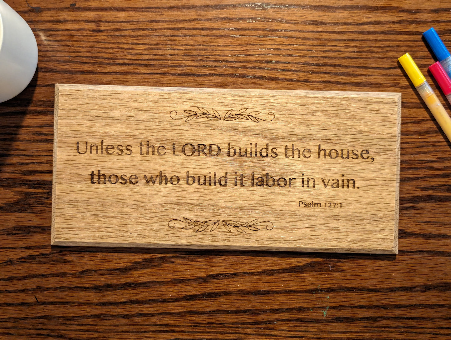 The Lord builds the house Plaque